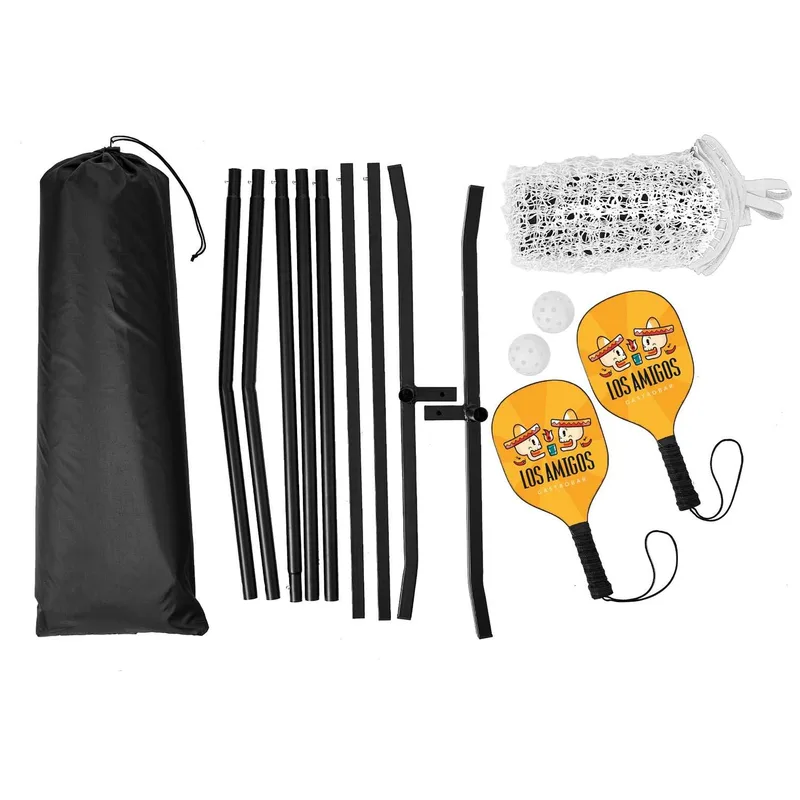 Pickleball Set with Net, Single-Sided Paddles view 6