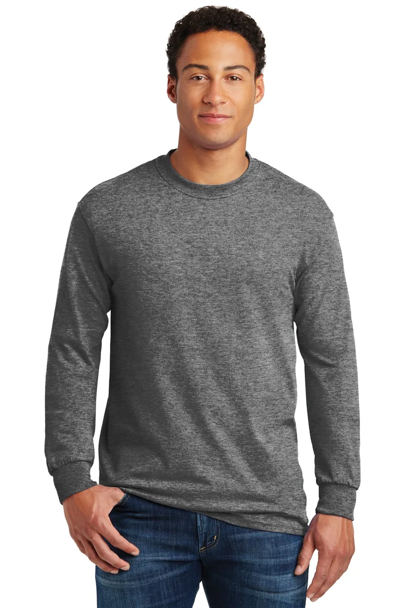 Gildan® - Heavy Cotton™ 100% Cotton Long Sleeve T-Shirt. view 7