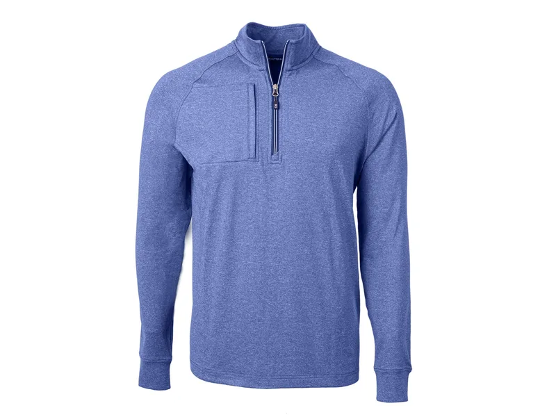 Cutter & Buck Adapt Eco Knit Heather Mens Big & Tall Quarter Zip Pullover view 2