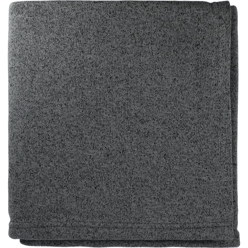 Heathered Fleece Throw Blanket 50'' x 60'' Unfolded view 2
