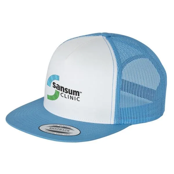 Yupoong 6006 5-Panel Flat Bill Trucker Cap view 3
