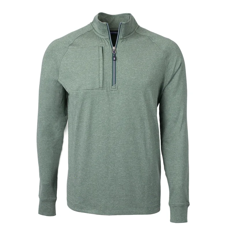 Cutter & Buck Adapt Eco Knit Heather Mens Quarter Zip Pullover view 6