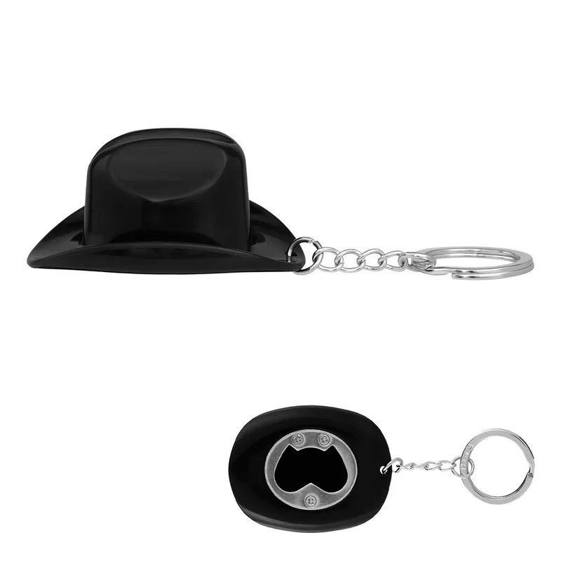 Cowboy Hat Bottle Opener Keychain view 3