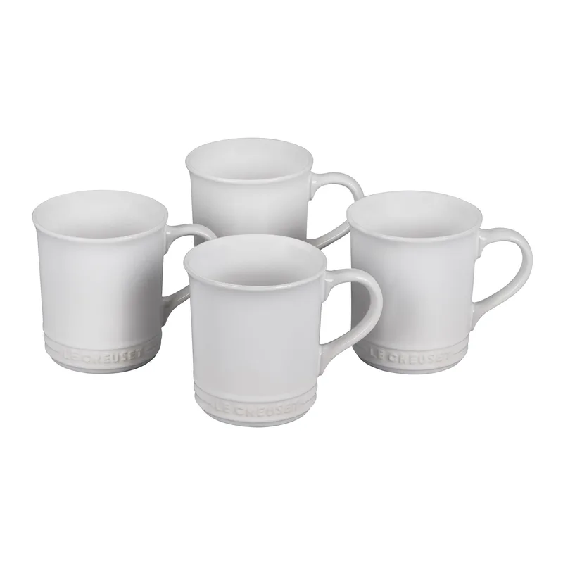 Le Creuset Set Of 4 Stoneware Mugs White