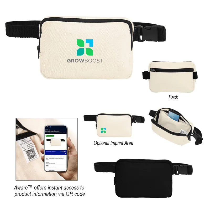 Aware™ 10 Oz. Recycled Cotton Canvas Belt Bag view 2
