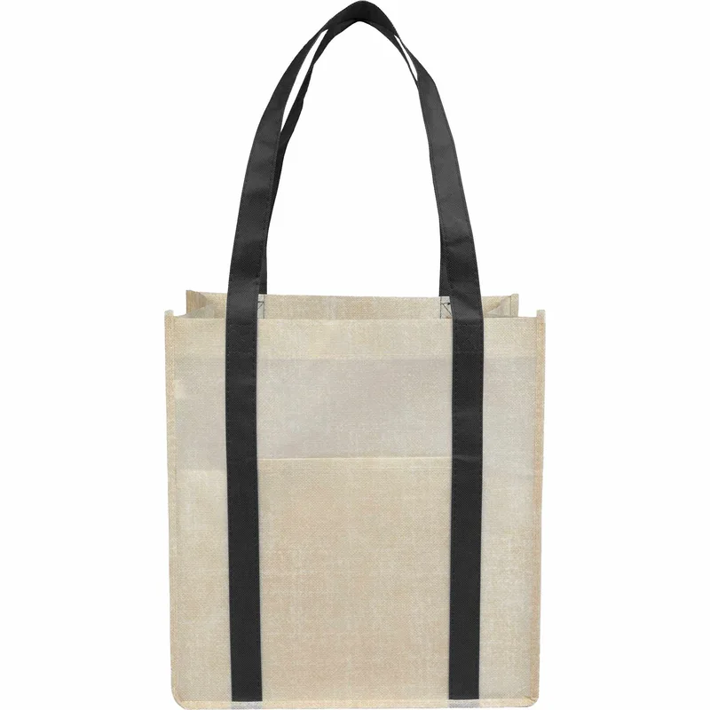 Pluto Recycled Non-Woven Small Grocery Tote view 2
