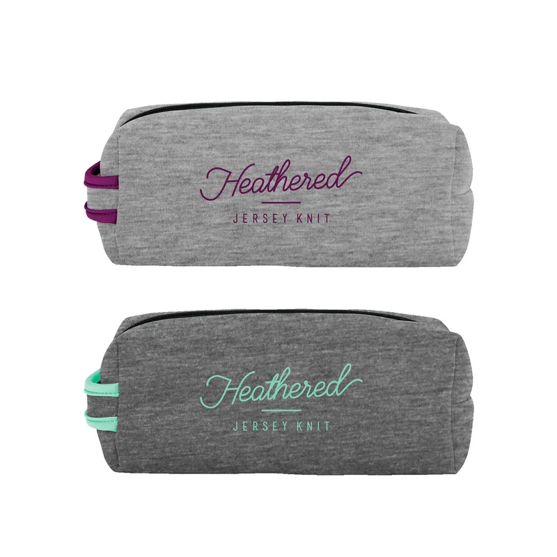 Doppelganger Heathered Jersey Knit Neoprene Pouch