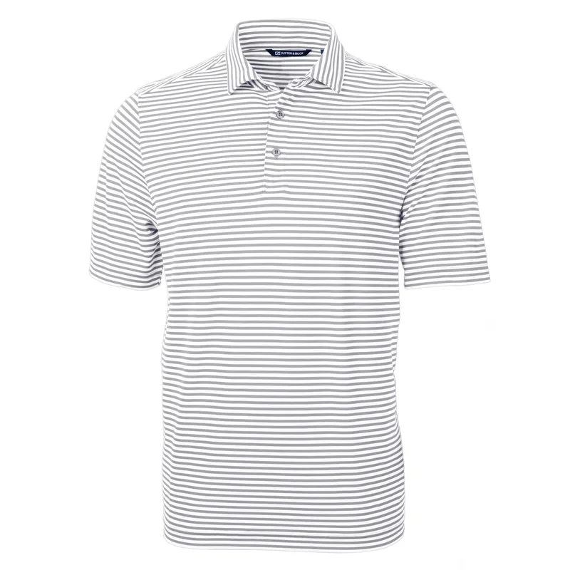 Cutter & Buck Virtue Eco Pique Stripe Recycled Mens Big and Tall Polo view 6