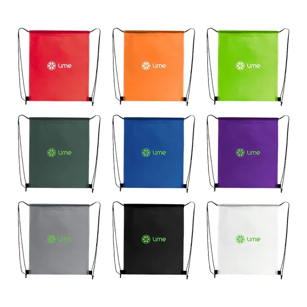 Polaris Recycled Non-Woven Drawstring Bag view 2