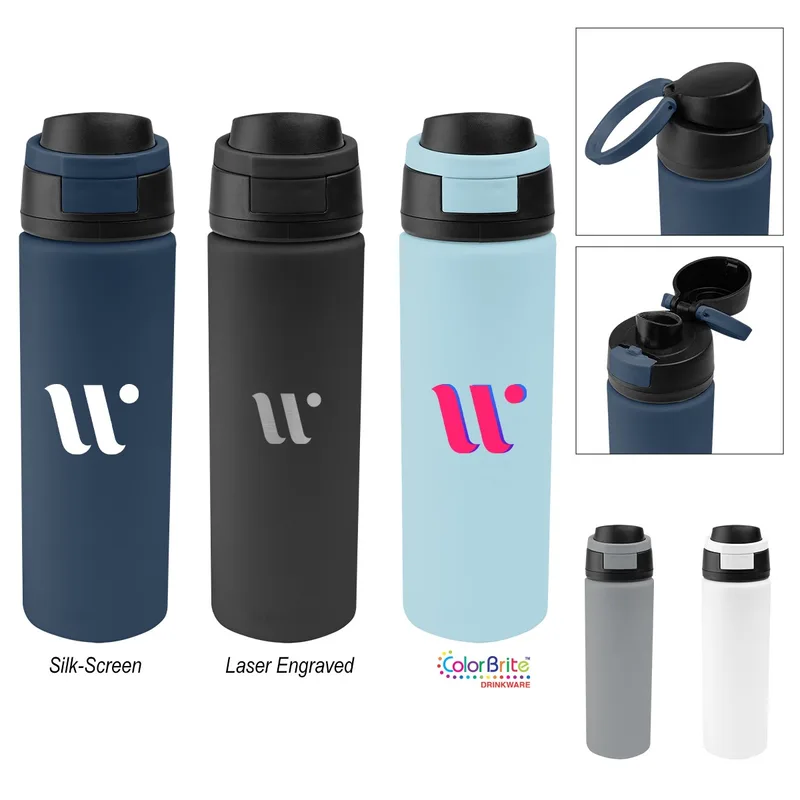 32 Oz. Pop Sip Recycled Single Wall Stainless Steel Bottle view 2