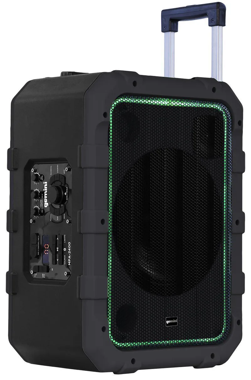 Gemini Ipx4 Water Resistant Portable Bluetooth Gray Speaker