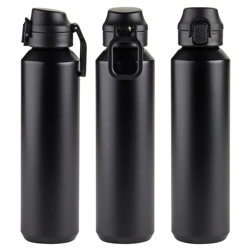 Nexus 27 oz Recycled Aluminum Bottle with Flip-Top Lid and Carabiner view 4