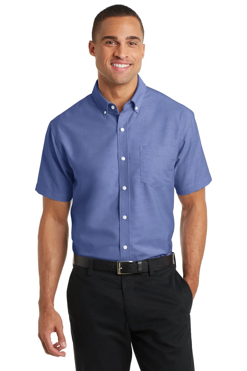 Port Authority® Short Sleeve SuperPro™ Oxford Shirt. view 2