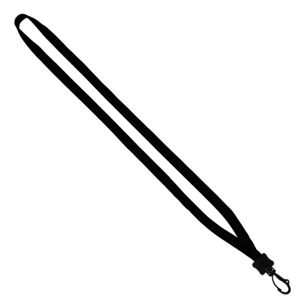 1/2" Cotton Lanyard with Plastic Clamshell & Swivel Snap Hook view 2