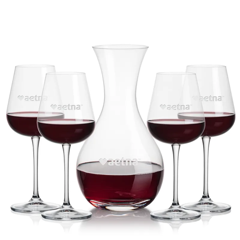 Carafe Stemmed Set, Howden Set, Carafe & 4 Wine