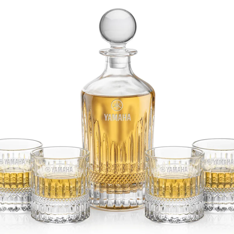 Decanter Set, Deep Etch, Decanter & 4 OTR