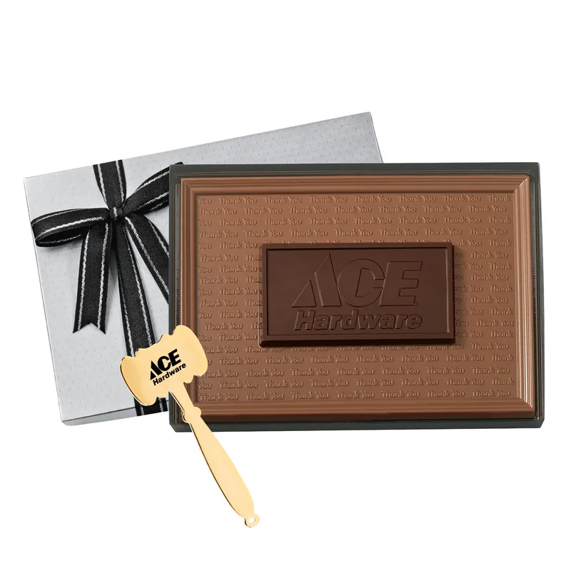 Molded Milk Chocolate Bar w/ Dark Chocolate Center view 3