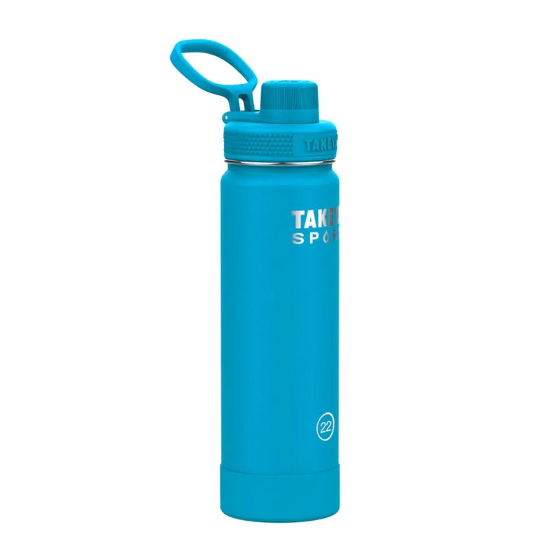 22 oz Takeya® Stainless Steel Insulated Sport Water Bottle w/ Spout Lid view 2