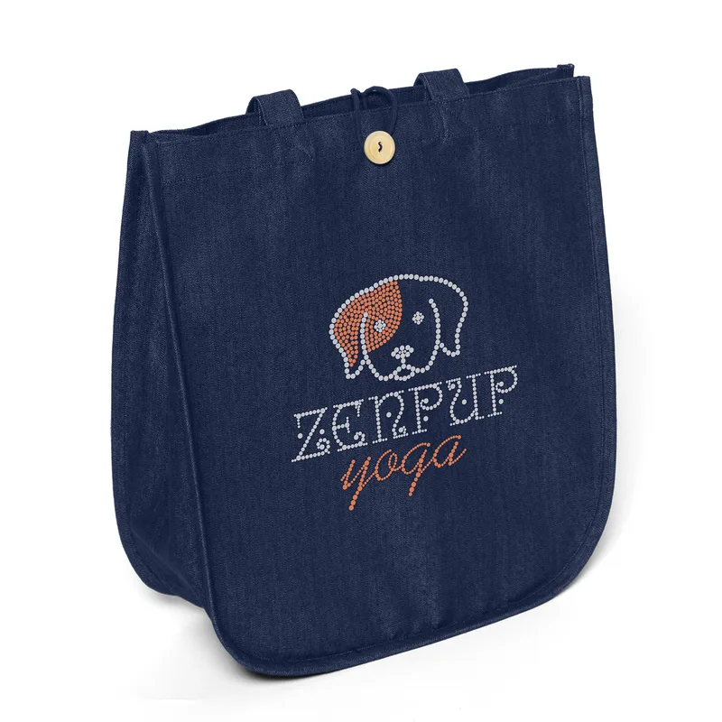 Dark-Wash Denim Blue Logo