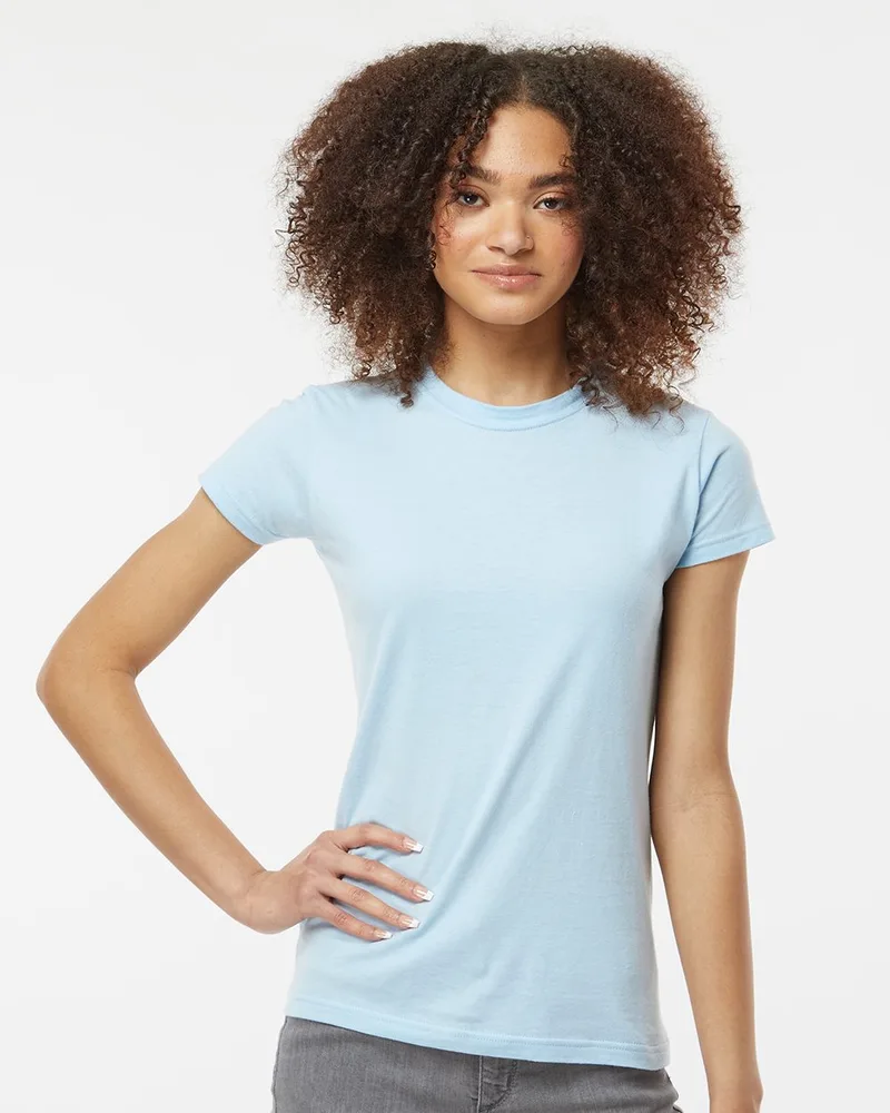 Tultex® Women's Fine Jersey Slim Fit Short Sleeve T-Shirt view 2