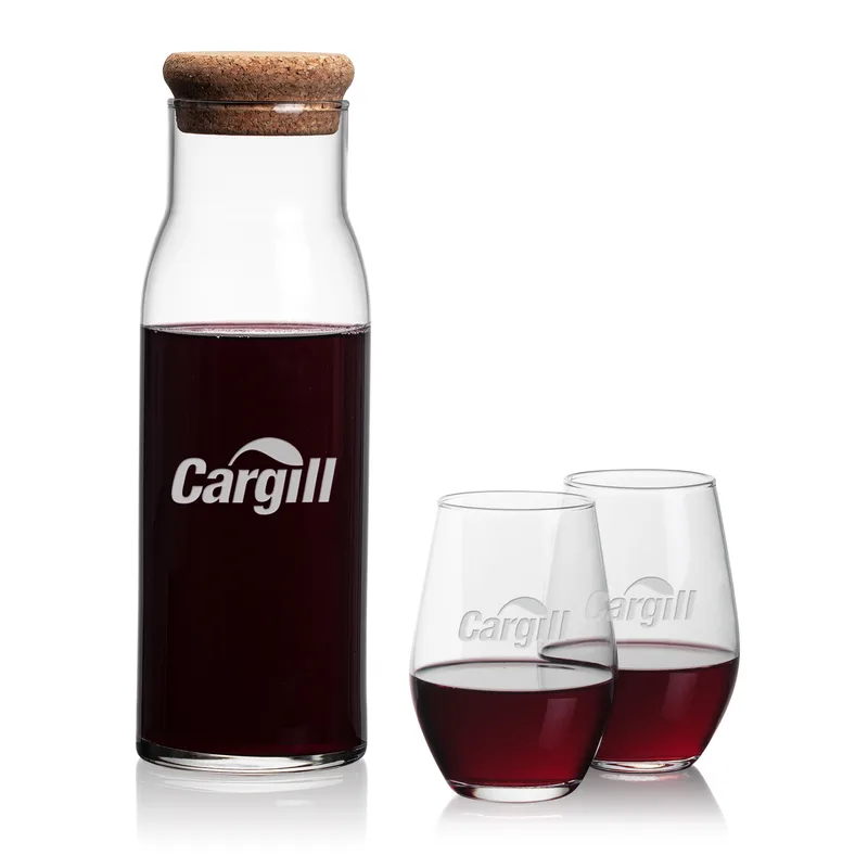 Carafe Stemless Set, Vale Set, Carafe & 2 Stemless