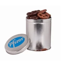 1 Quart Tin w/ Mini Dark & Milk Chocolate Pretzels view 2