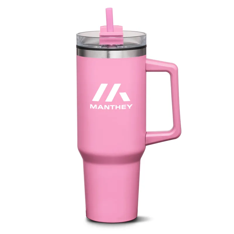 Benidorm Handle Travel Mug w/Straw - 40oz