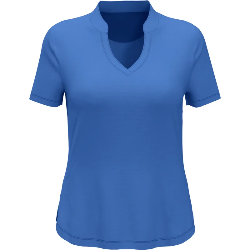 Callaway® Moisture Wicking Fine Line Stripe Women's Golf Polo Shirt with Custom Logo view 2