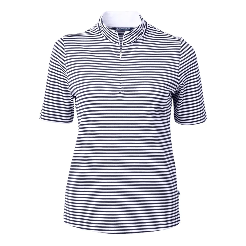 Cutter & Buck Virtue Eco Pique Stripe Recycled Womens Top view 3