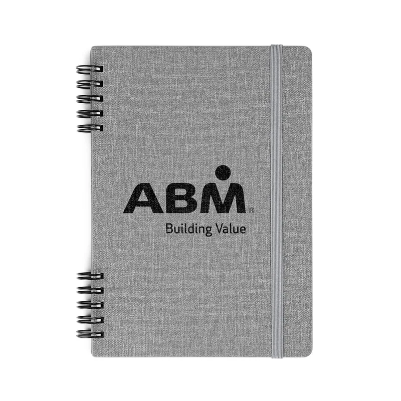 Spiral Linen Leather Notebook view 4