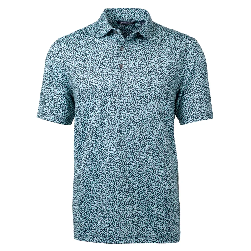 Cutter & Buck Pike Magnolia Print Stretch Men's Polo view 3