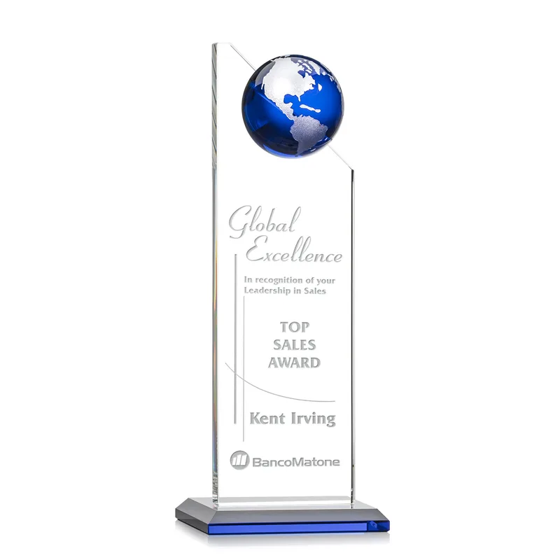 Deep Etch, Blue, Silver, Blue/silver 4" x 10.5" x 3"