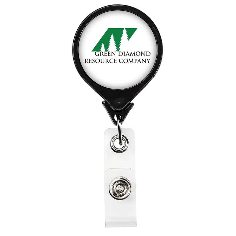Magnet Back Jumbo Round Retractable Badge Reel view 4