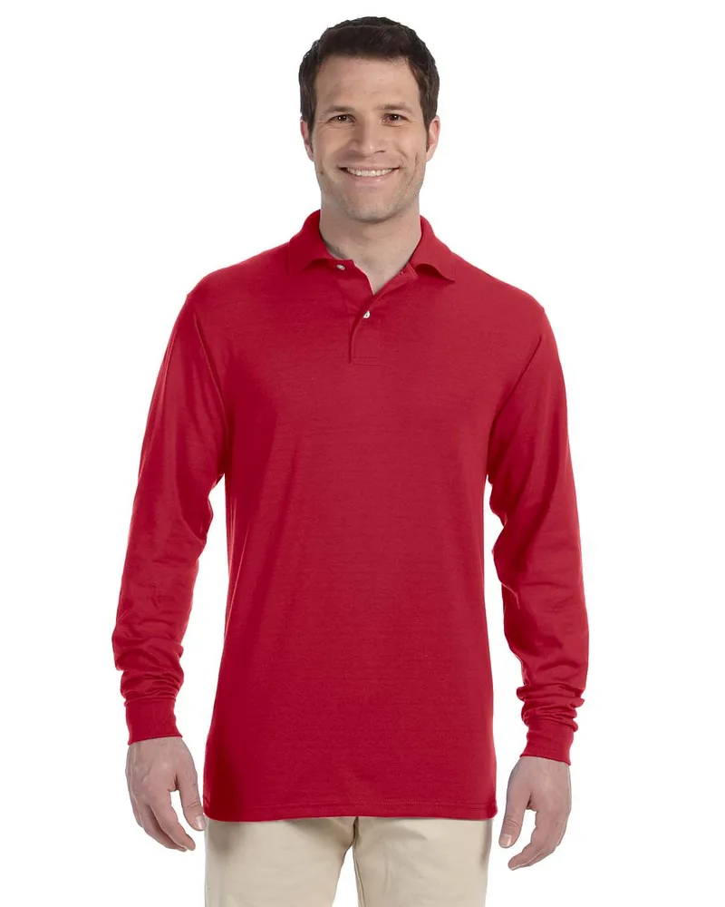 Jerzees Adult DRI-POWER® ACTIVE Long-Sleeve Jersey Polo view 6