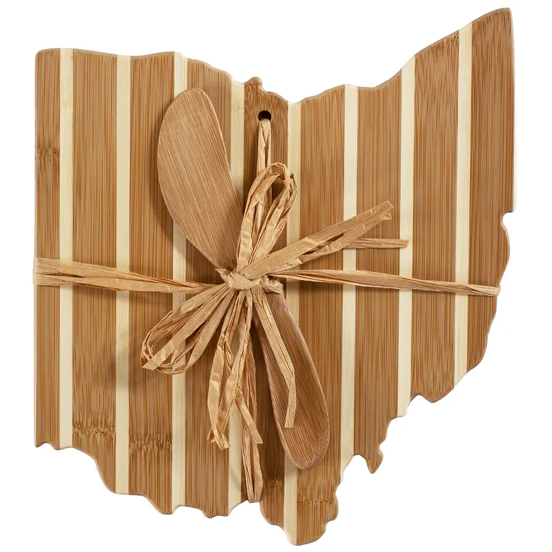Ohio Charcuterie Board with Spreader Knife Gift Set view 4