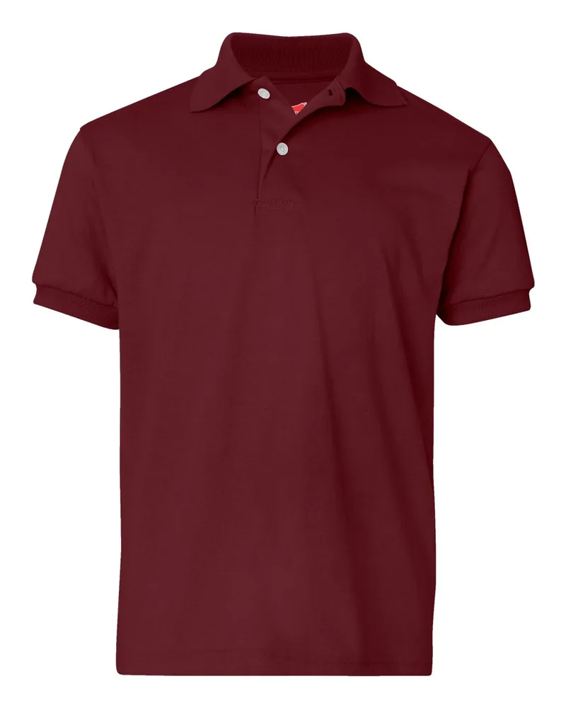Hanes® Youth EcoSmart® Jersey Polo view 7