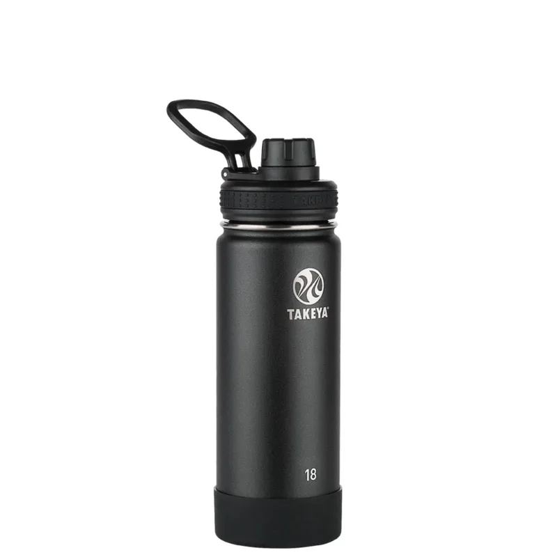 18 oz Takeya® Stainless Steel Insulated Active Water Bottle w/ Spout Lid view 4