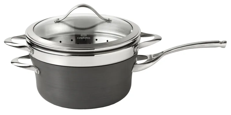 Calphalon Calphalon Contemporary Nonstick 4.5 Qt Sauce Pan With Steamer Insert And Cover
