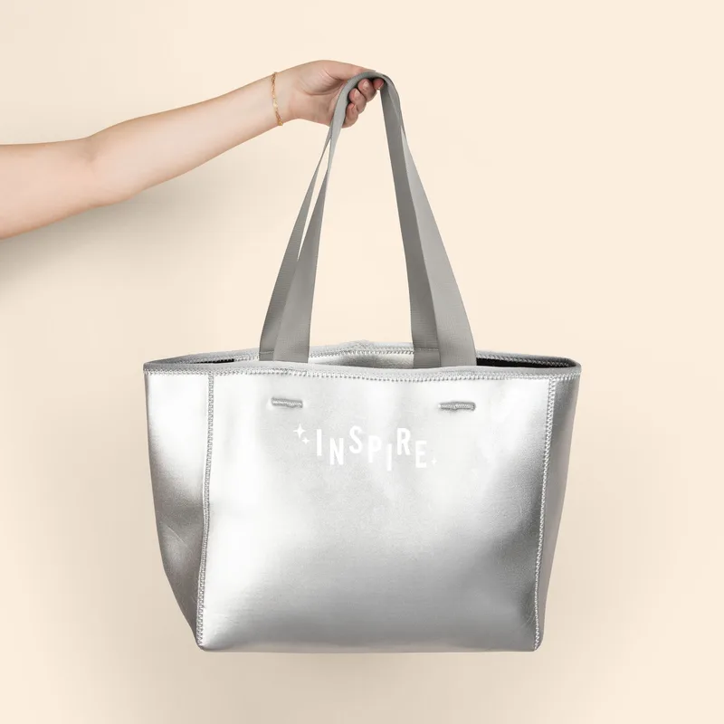 Metallic Silver Logo Lifestyle