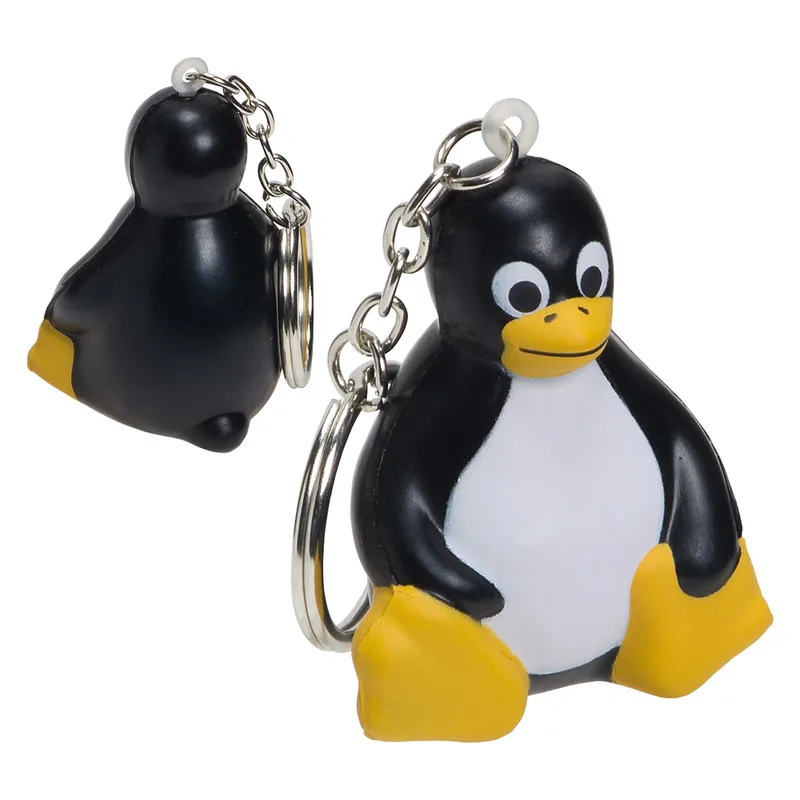 Sitting Penguin Stress Reliever Key Chain view 2