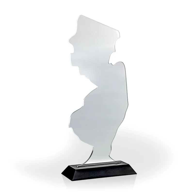 New Jersey Award with Black Wood Base - Engraved view 2