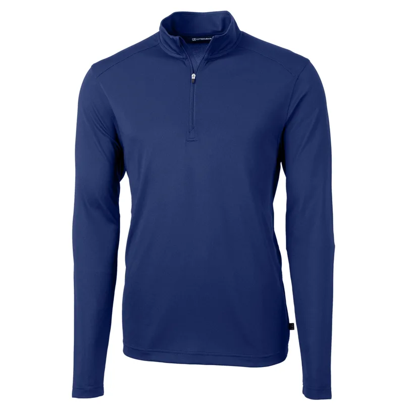 Cutter & Buck Virtue Eco Pique Recycled Quarter Zip Mens Big & Tall Pullover view 5