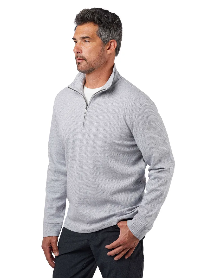 Cardiff Quarter-Zip Cotton Fleece Pullover view 7