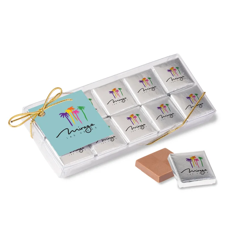 Twenty Piece Chocolate Foiled Square Box-Full Color view 2