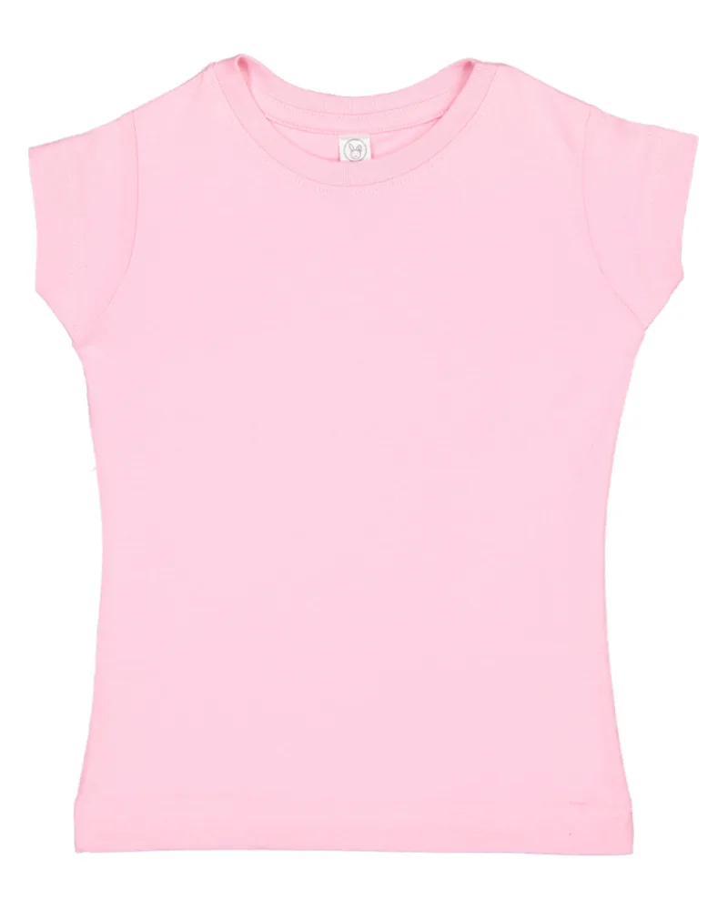 Rabbit Skins Toddler Girls' Fine Jersey T-Shirt view 7