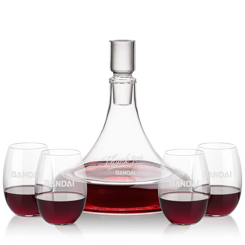 Decanter Stemless Set, Carlita Set, Decanter & 4 Stemless