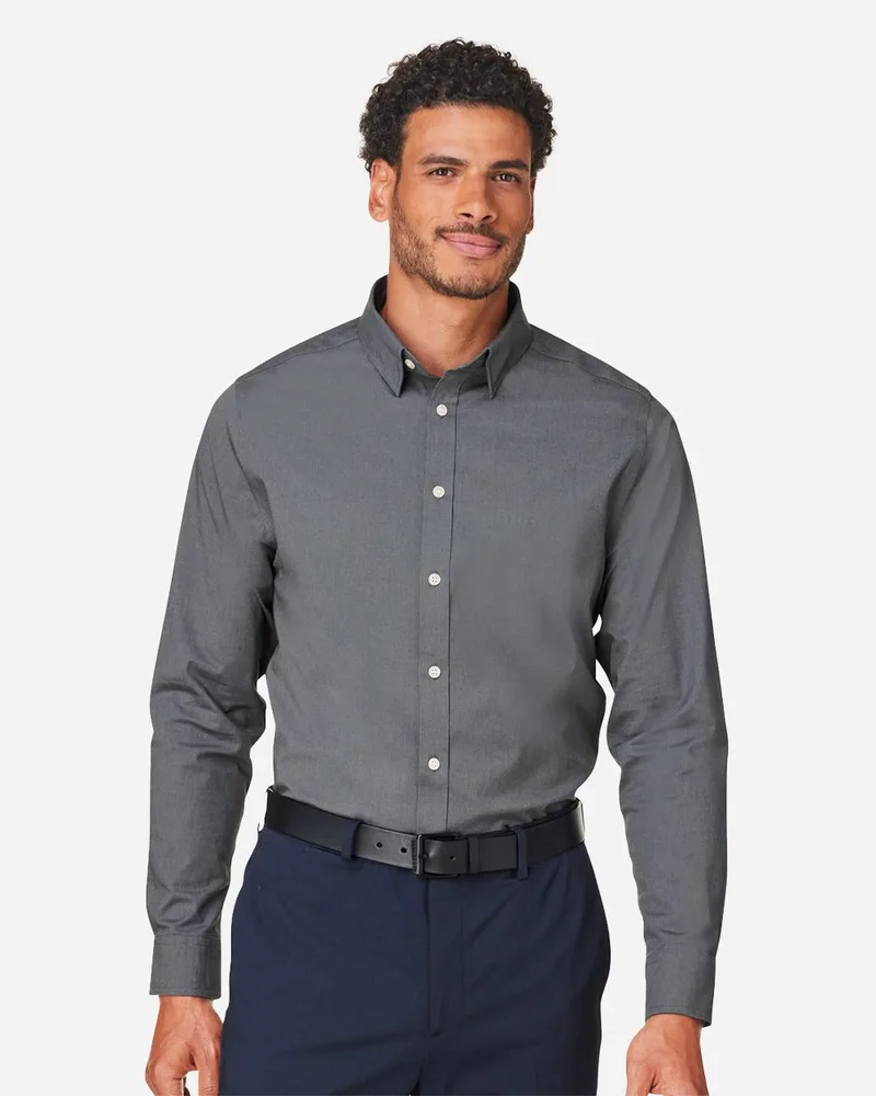 Devon and Jones® Men's CrownLux Performance® Spencer Poplin Dress Shirt view 2