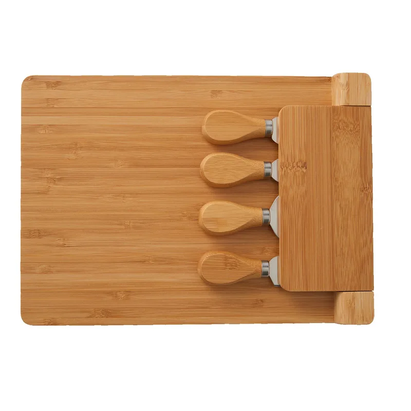 5-Piece Magnetic Bamboo Cheese Board Set view 2