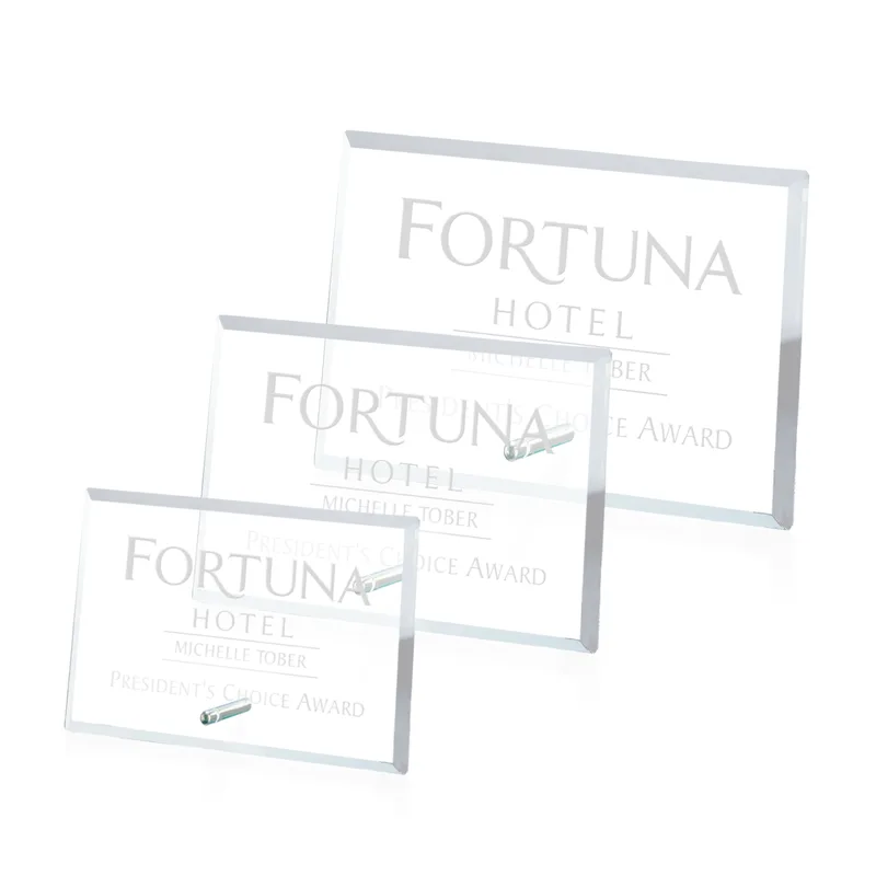 Deep Etch, Chrome, Rectangle Horizontal