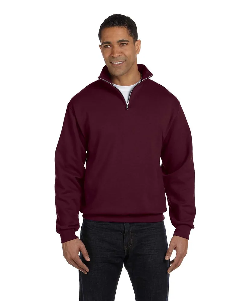 Jerzees Adult NuBlend® Quarter-Zip Cadet Collar Sweatshirt view 7